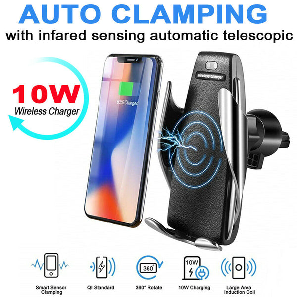 Infrared Sensor Automatic Clamp Wireless Charger showing automatic clamping technology