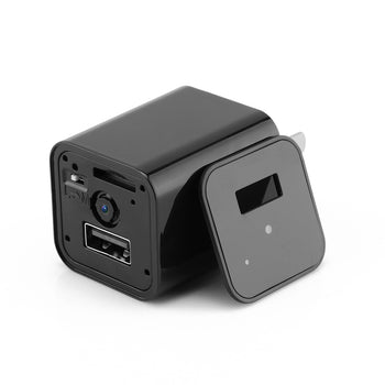 HD 1080P Hidden Camera USB Charger Home Security with cover removed.