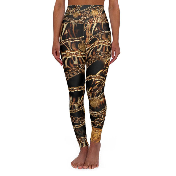 Printed Chain Leggings, front view