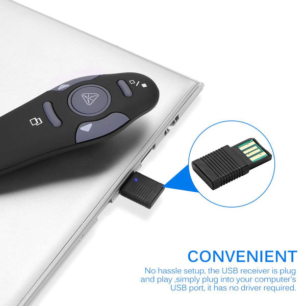 Wireless Presenter with Red Laser Pointer Pen USB - The Shops @ Go Your Own Way