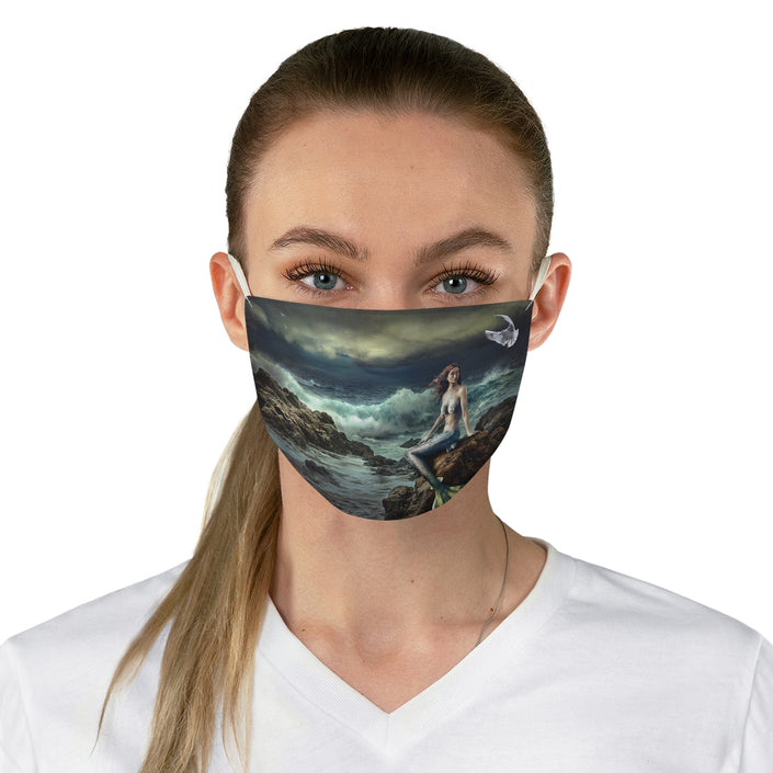 Mermaid Face Mask, as worn by a woman