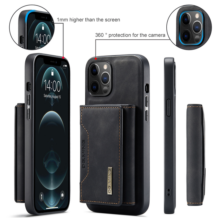 2 in 1 Phone Case with Mini Detachable Wallet, showcasing thin design and camera protection