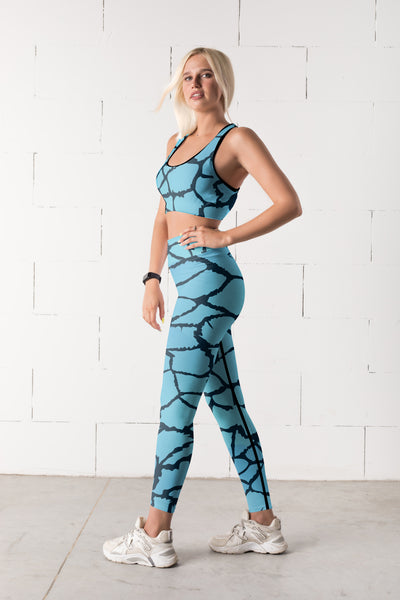 Blue Abstract Fitness Set