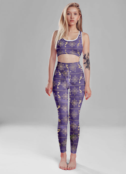 Purple Mermaid Boho Fitness Set