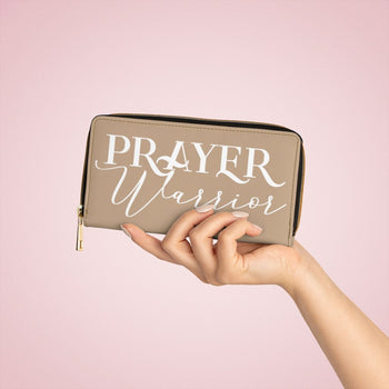 Light Brown & White Prayer Warrior Graphic Purse