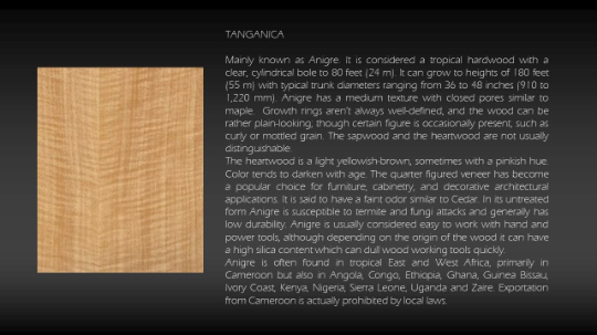 Characteristics of Tanganica Wood