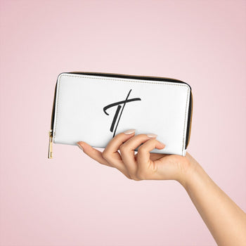 White & Black Cross Graphic Purse