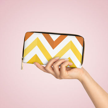 White & Yellow Geometric Style Purse