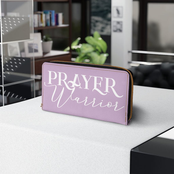 Light Purple & White Prayer Warrior Graphic Purse