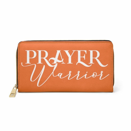 Orange & White Prayer Warrior Graphic Purse