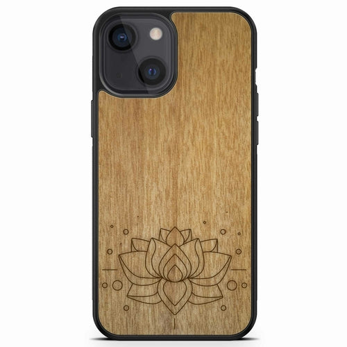Coque de téléphone en bois bio - Fleur de Lotus - Tanganica